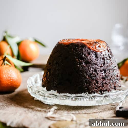 Chocolate Chip Clementine Christmas Pudding