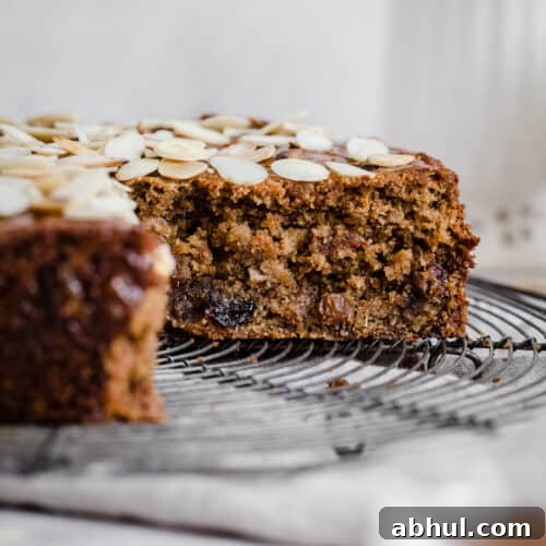 Bramley Apple Fruit Cake on cooling rack