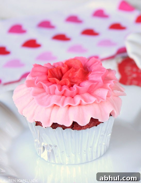 Ombre Ruffle Cupcakes | by Lauren Kapeluck for TheCakeBlog.com