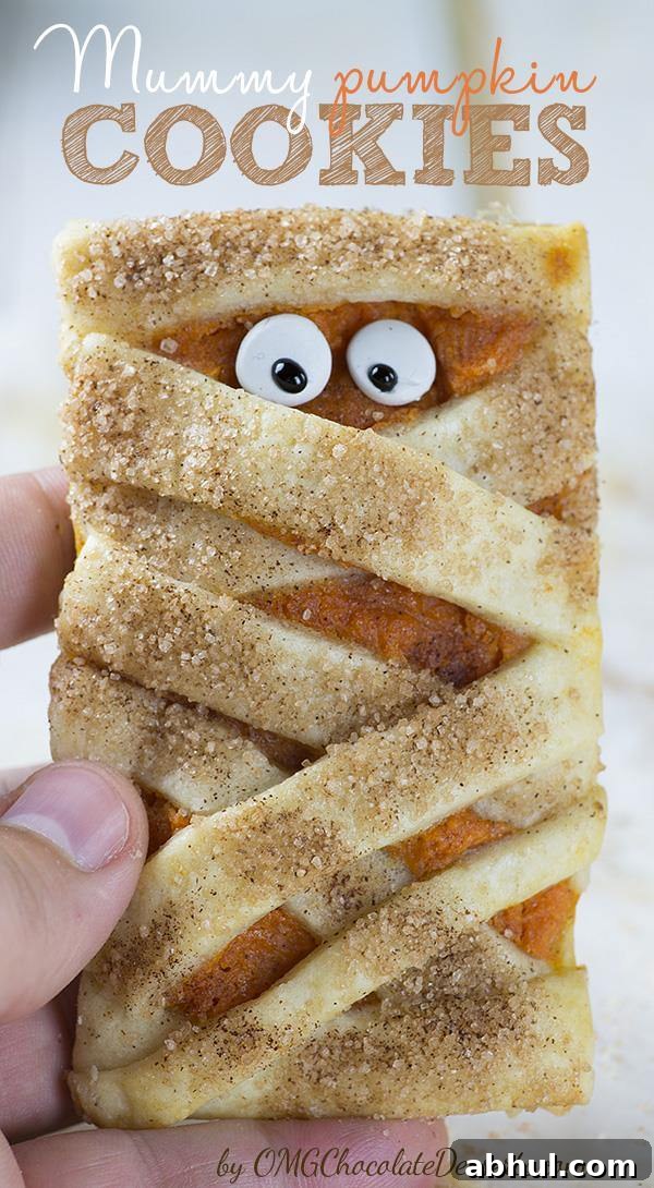 If you want a beautiful treat in the shape of creepy mummies for the upcoming Halloween, then these Mummy Pumpkin Cookies will be as much about fun as about taste.