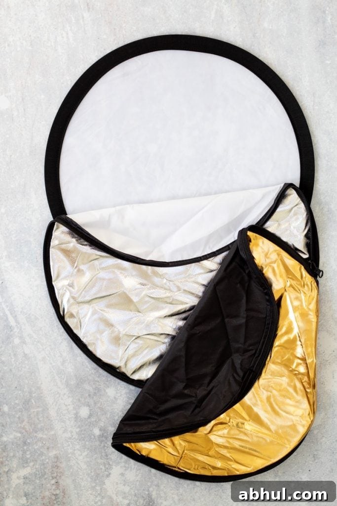Diffuser and reflectors in the foodie bag