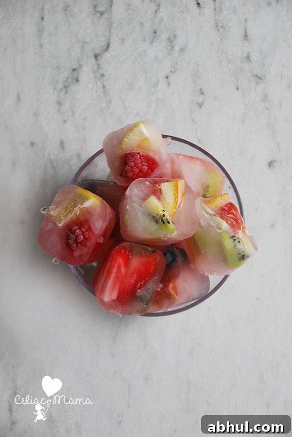 fruit ice cubes