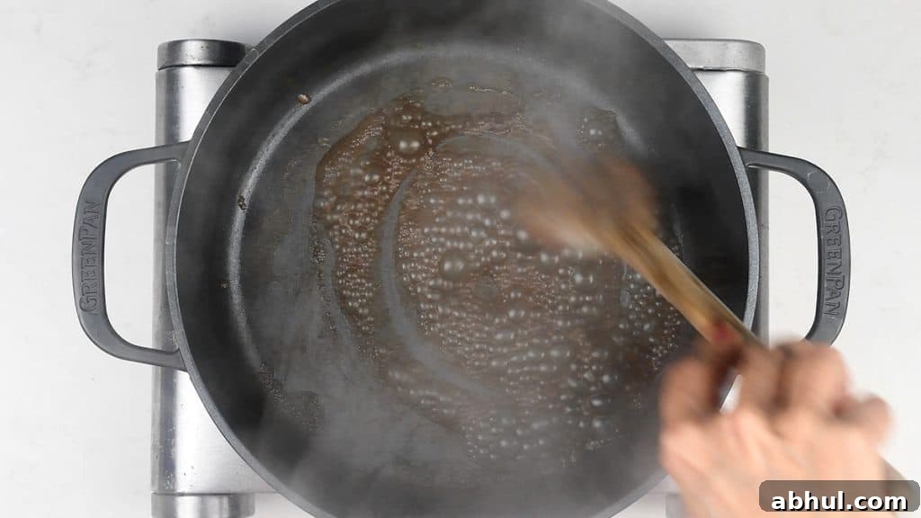 deglazing Dutch oven casserole with wine