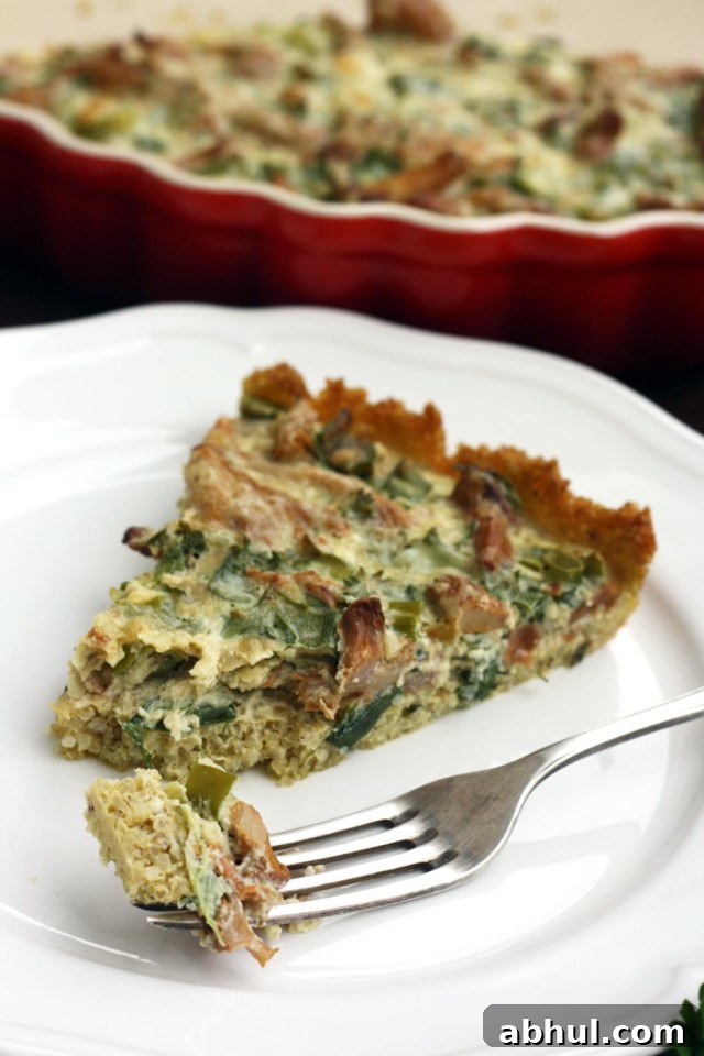 Quinoa crust pressed in pan