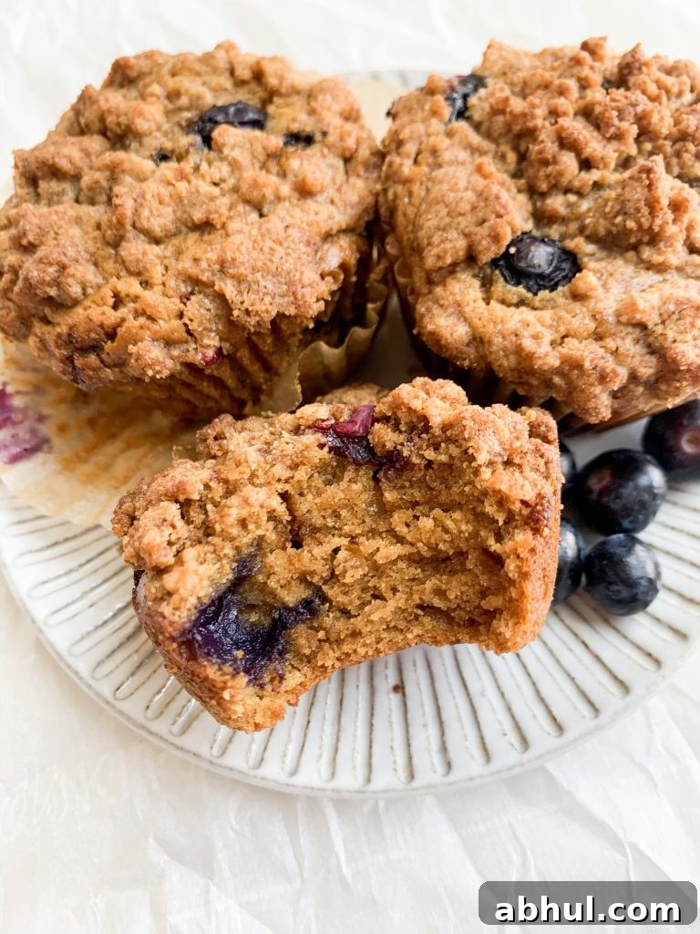 close up shot of a blueberry muffin