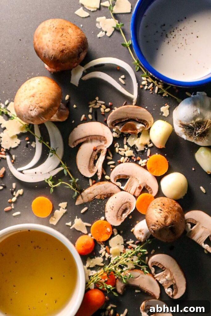 creamy parmesan wild rice and mushroom soup ingredients