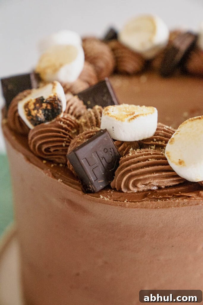 Pumpkin S'more Cake slice