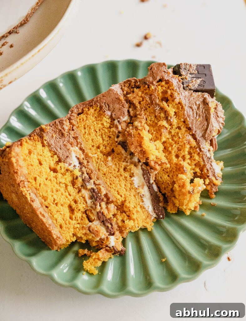 Pumpkin cake layers