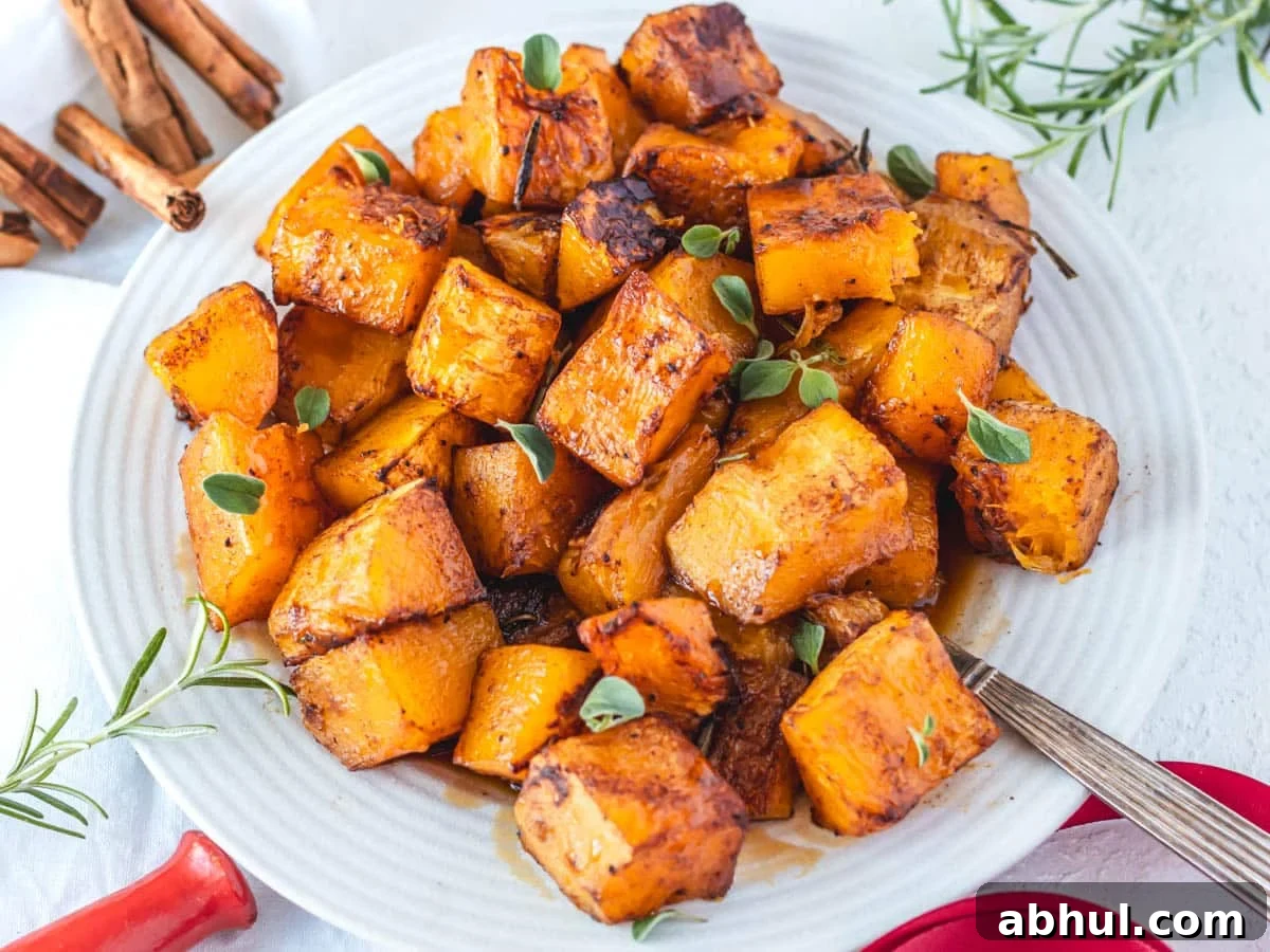 baked butternut squash with cinnamon