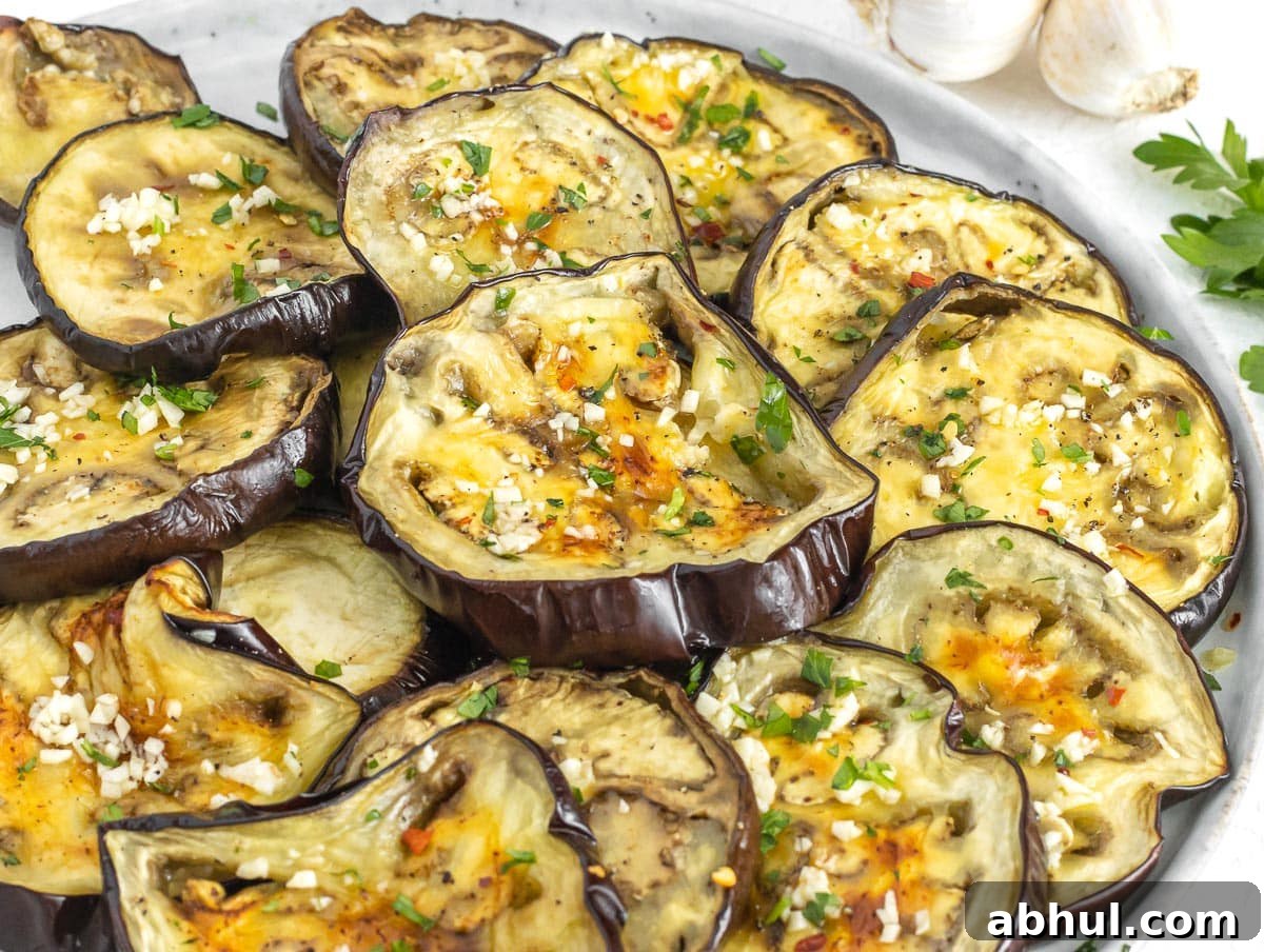 roasted eggplant with garlic seasoning