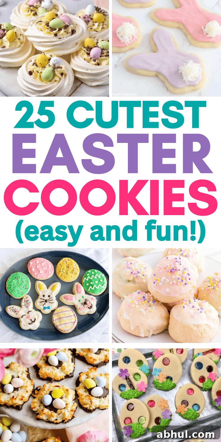 Easter cookies collage