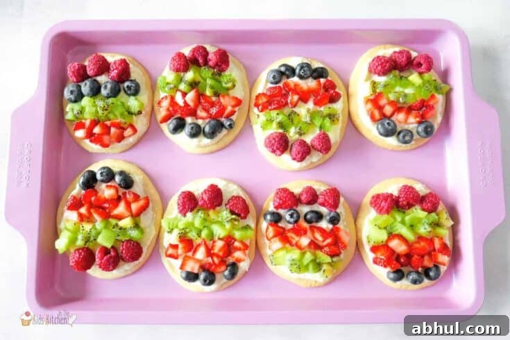 Mini Easter Egg Fruit Pizzas