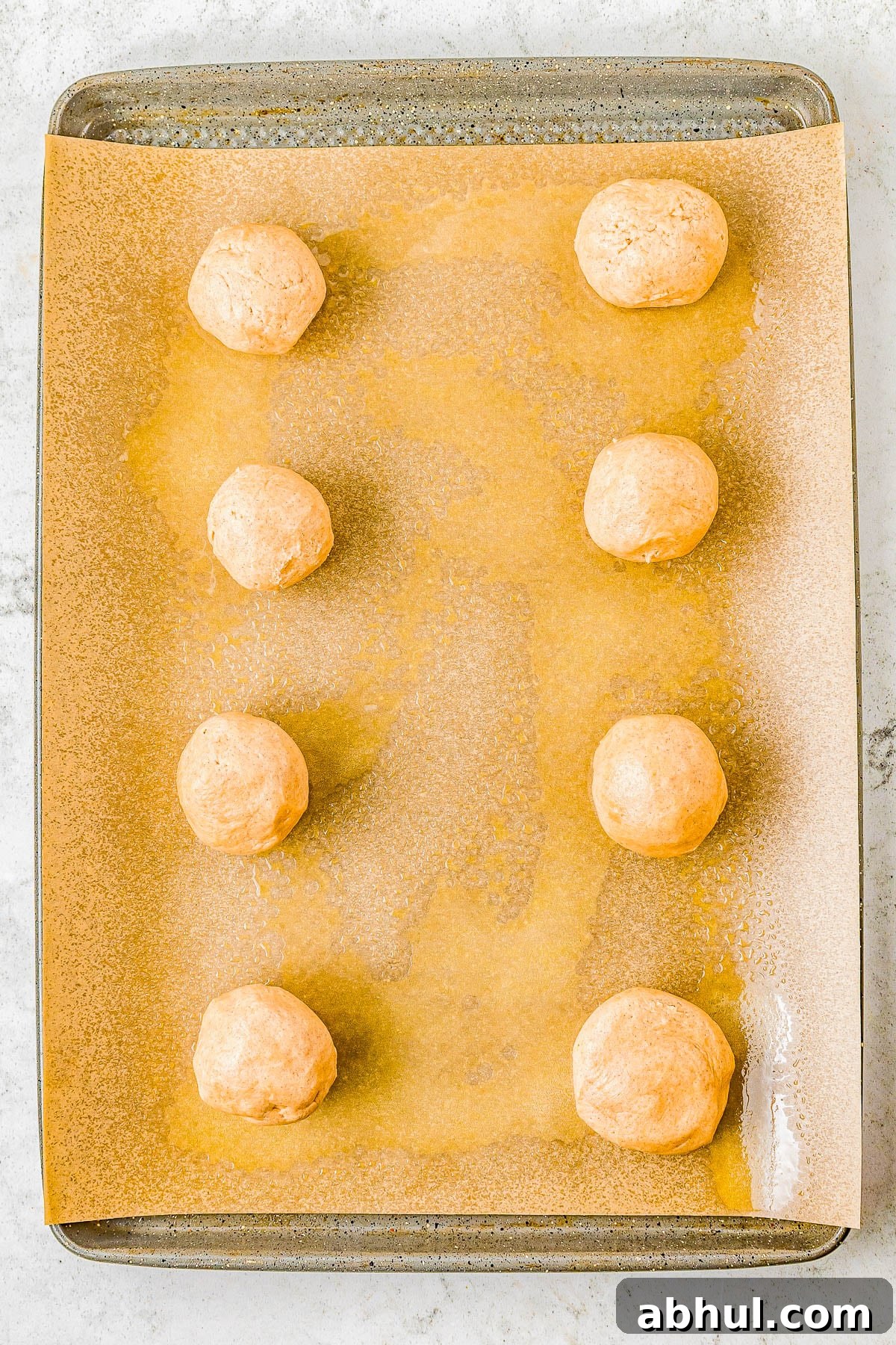 Flattened cookie dough rounds