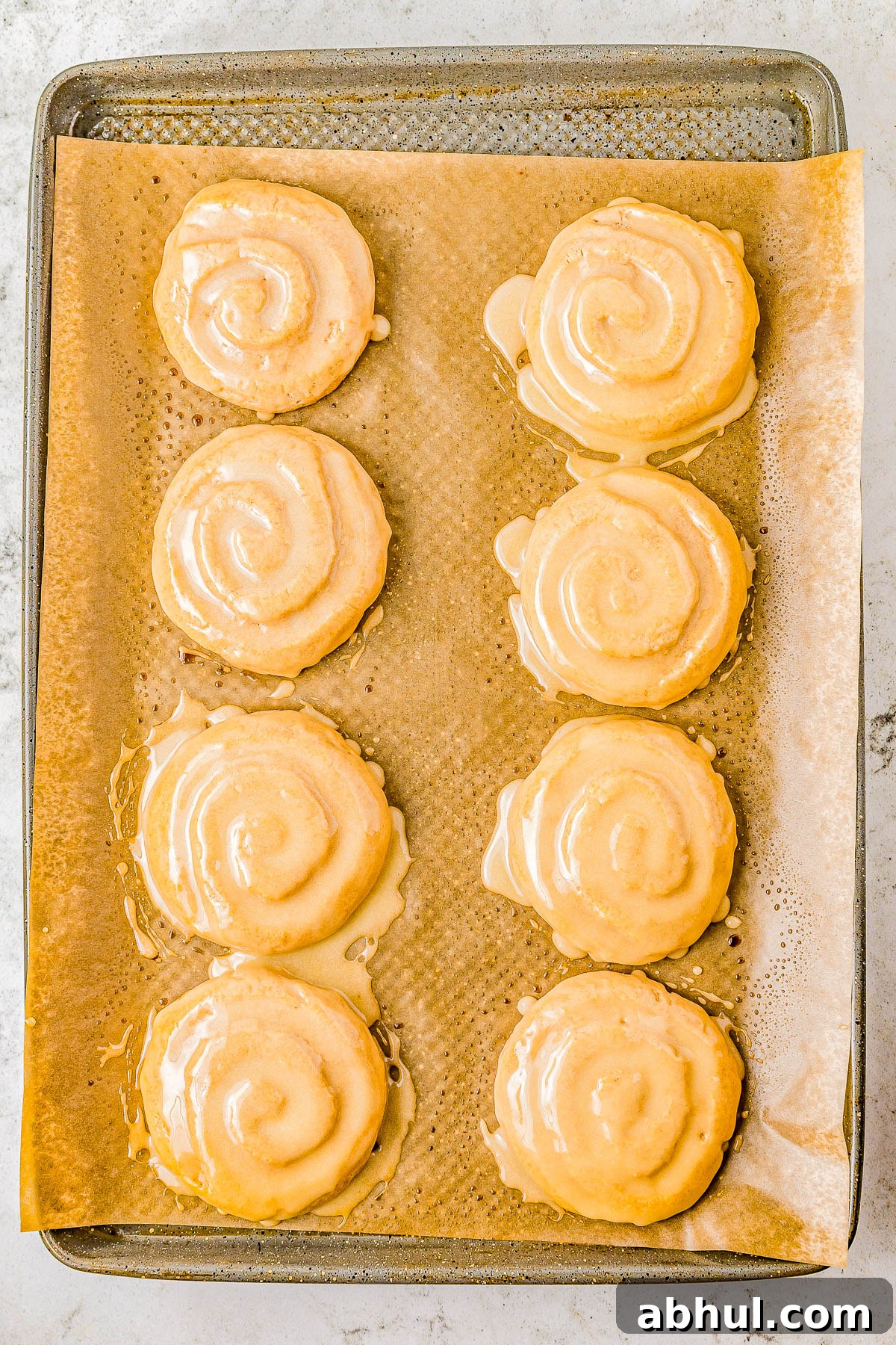 Finished honey bun cookies