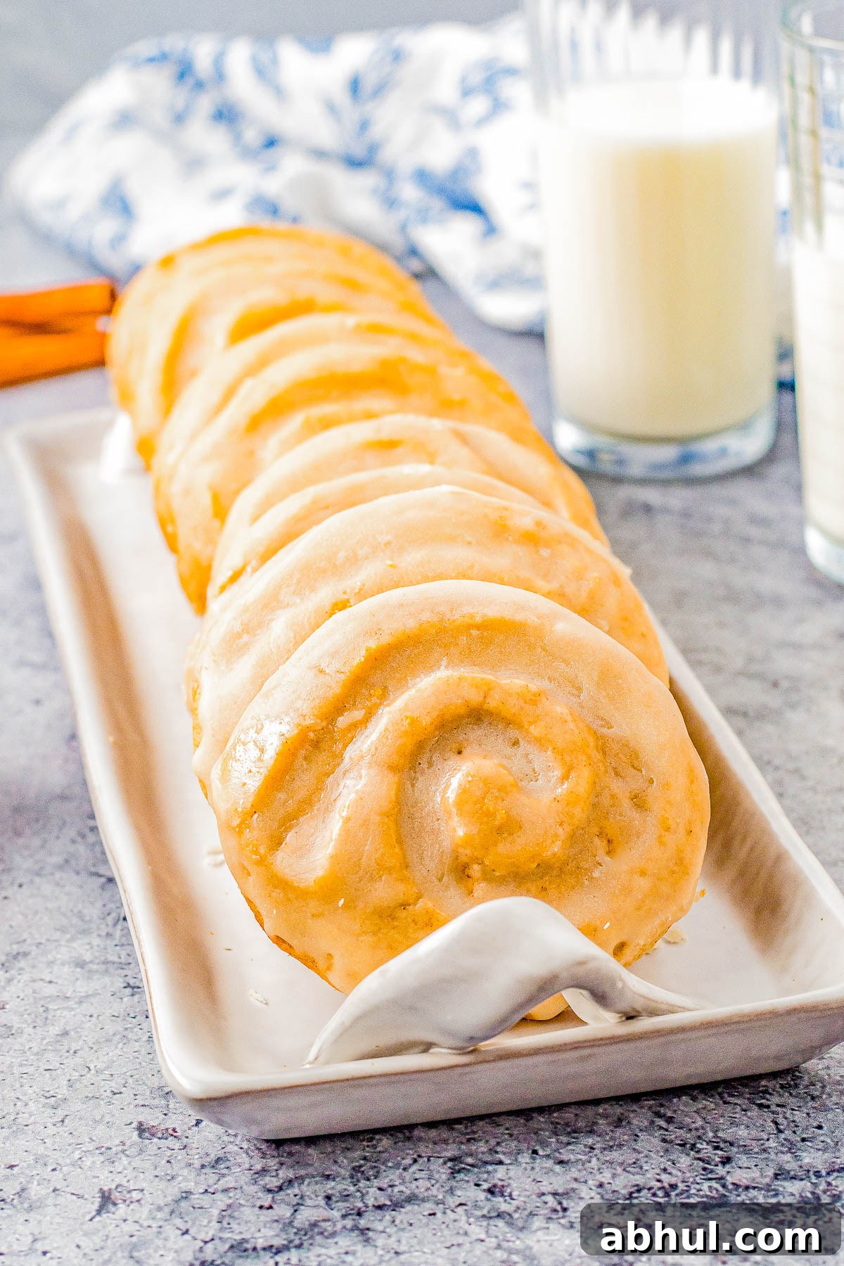 Packaged honey bun cookies for freezing