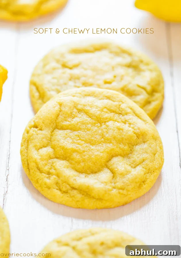 Soft and Chewy Lemon Cookies
