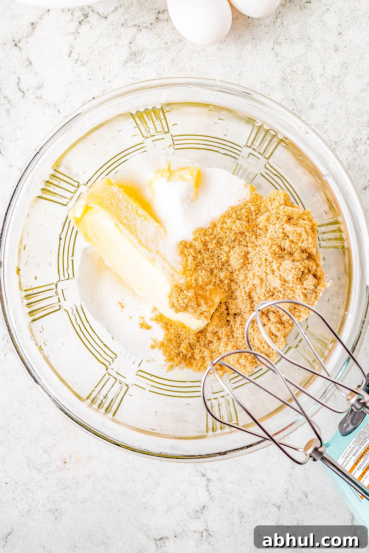 Mixing butter and sugars